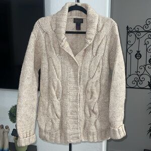 Ralph Lauren Cream Cable Knit Cardigan